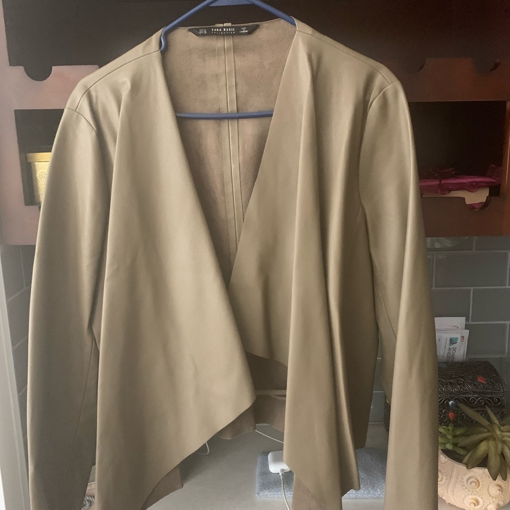 Zara faux leather blazer